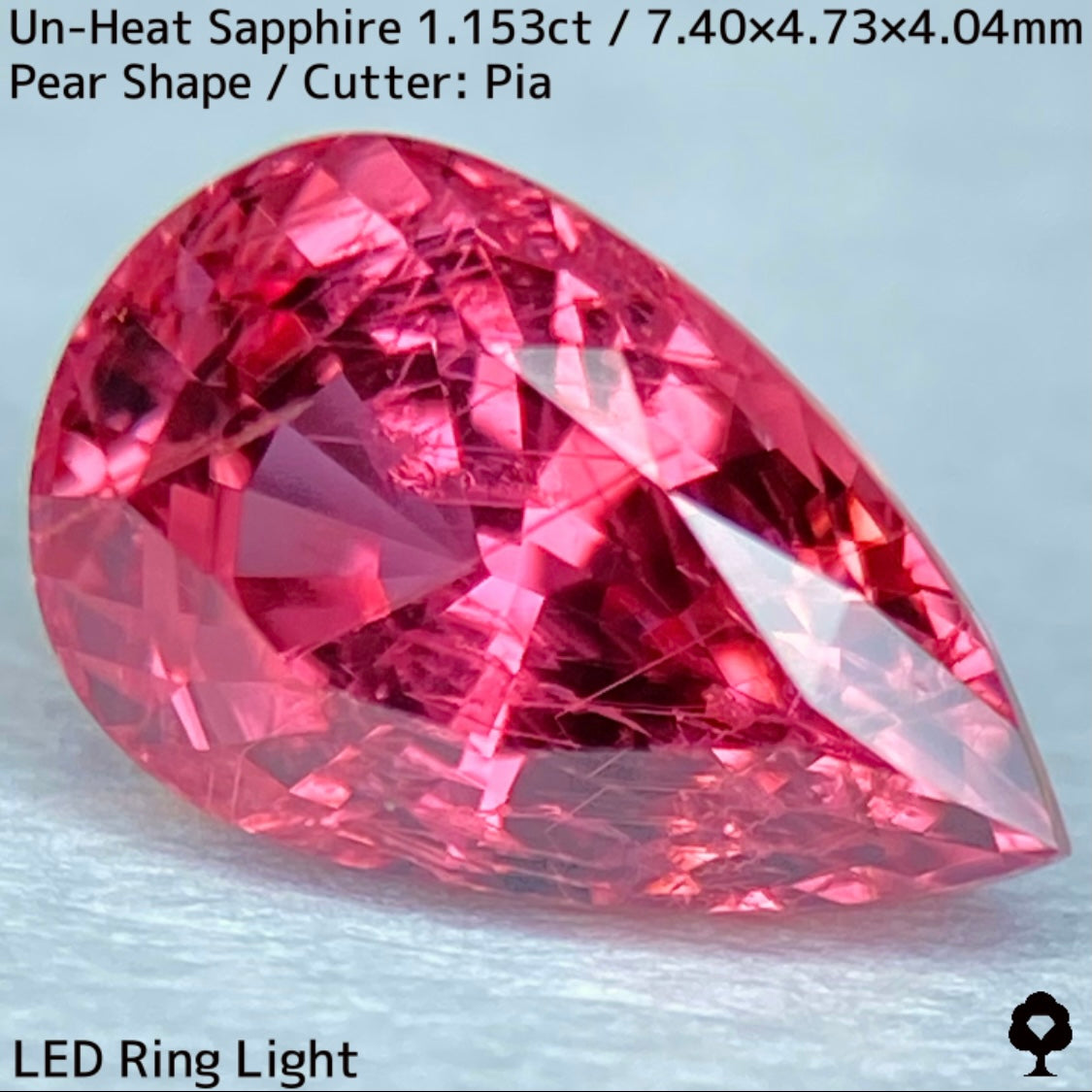 1.153ct unheated sapphire from Tanzania. Exquisite color and interesting needle inclusions like ruby, padparads, and impales.