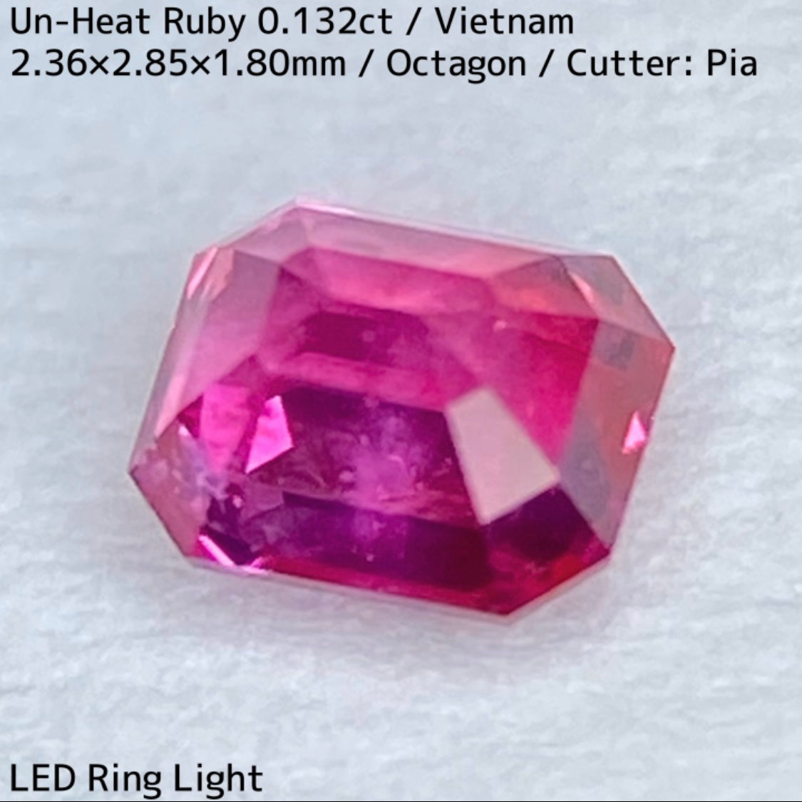 Un-Heat Ruby 0.132ct / Vietnam