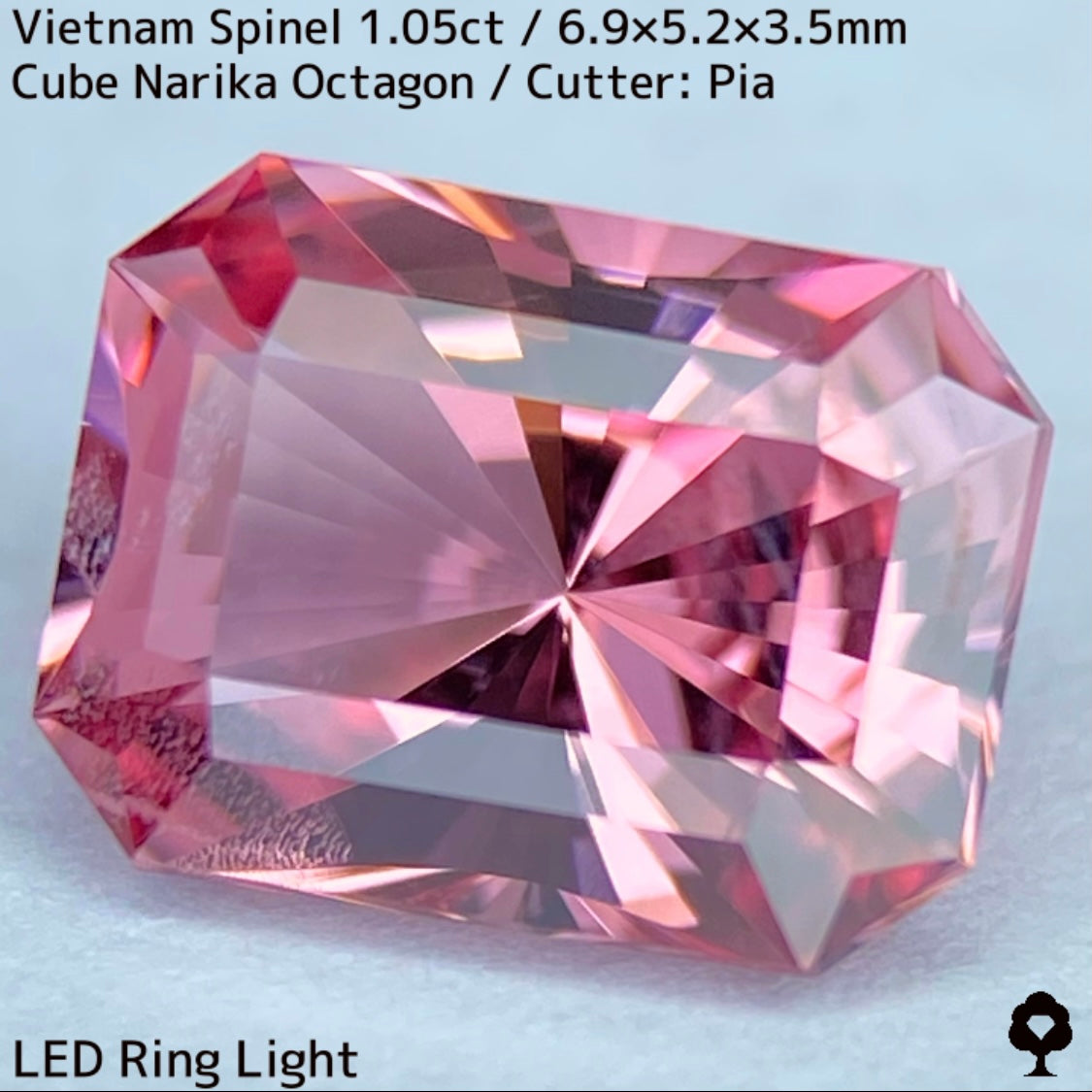 Spinel 1.056ct / Vietnam / Cube Narika "Made form rough stone”