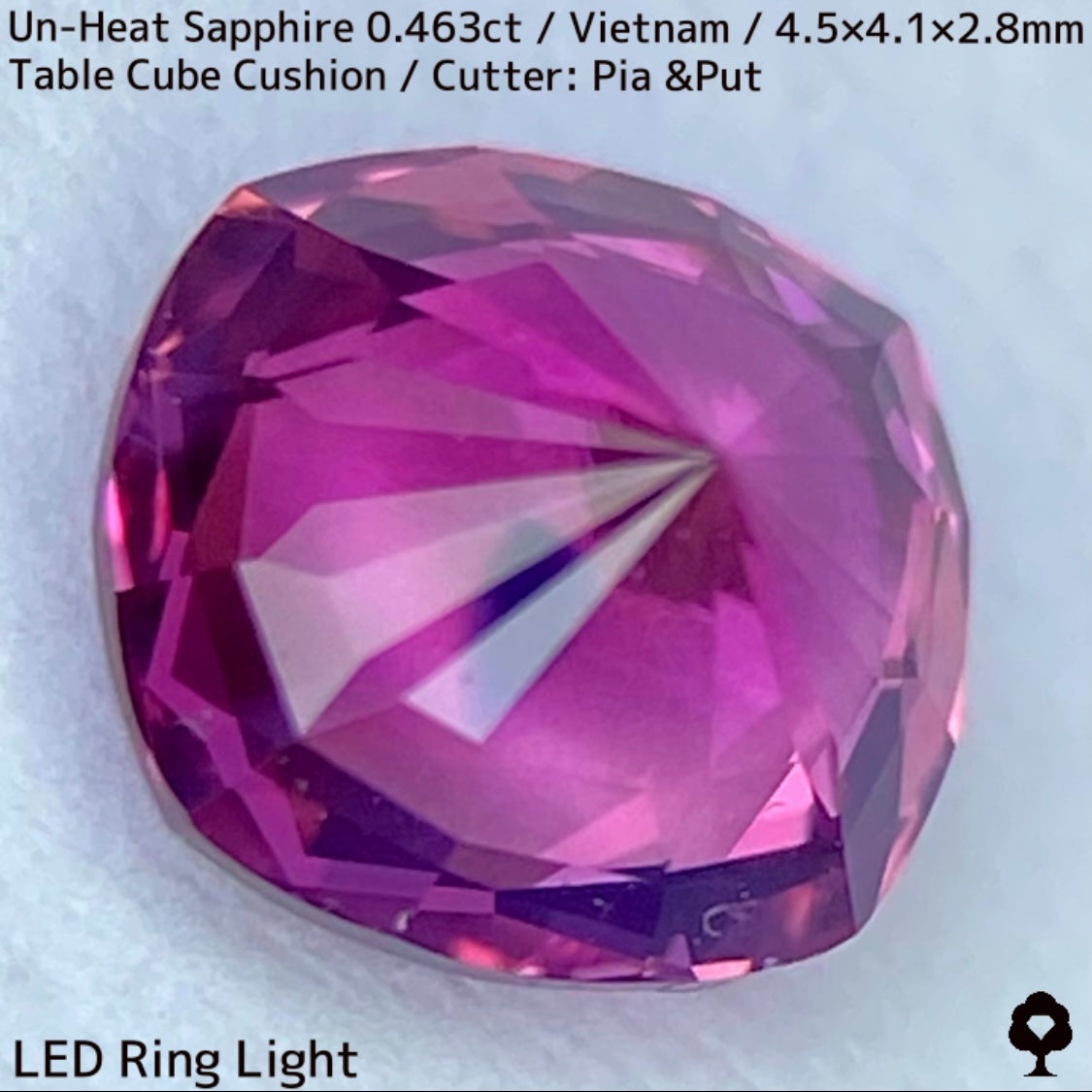 0.463ct unheated sapphire from Vietnam ★ Beautiful purplish pink like a Windsor sapphire, packed with the charm of Vietnamese sapphires