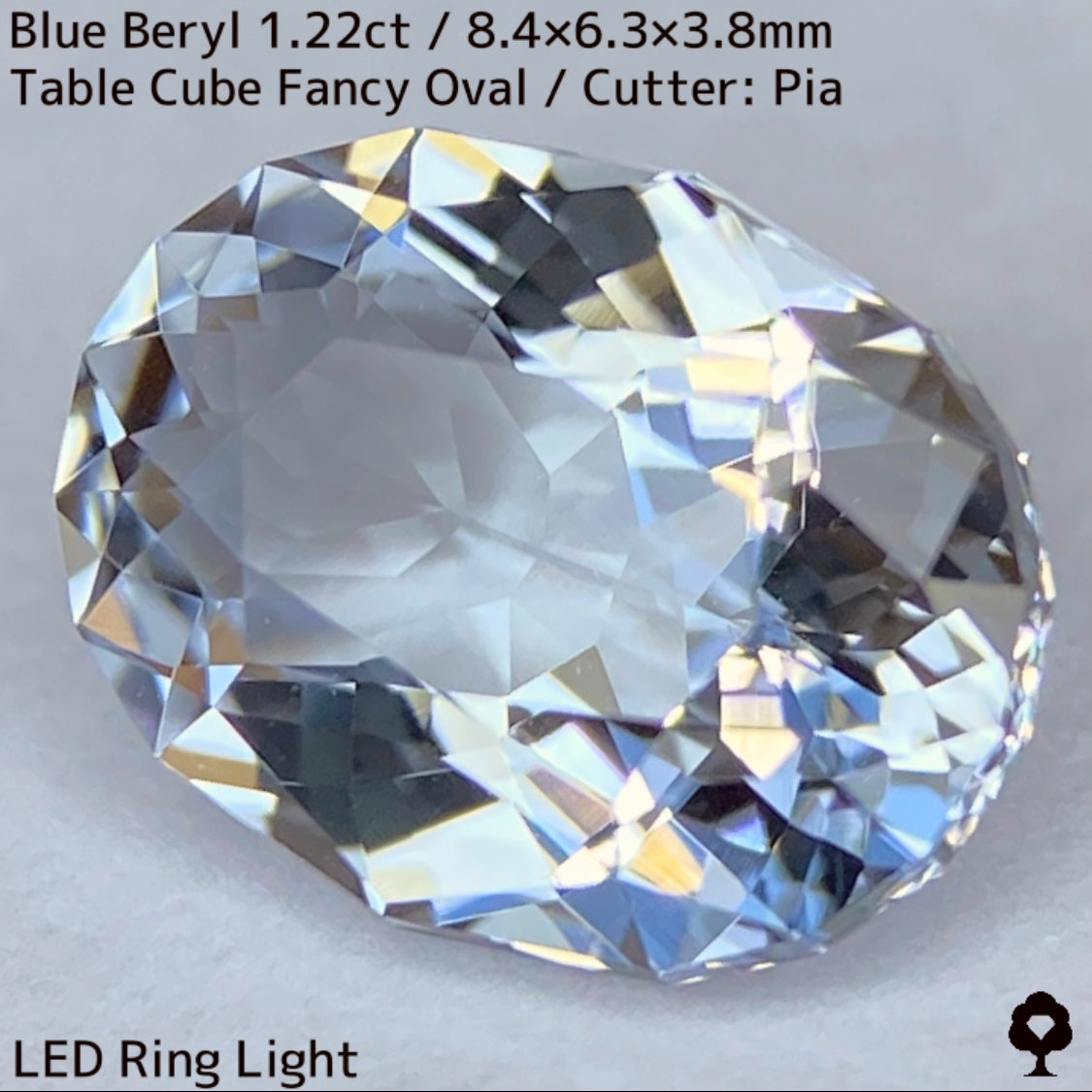 Blue beryl (Masichet) 1.22ct ★ Near colorless, incredibly transparent and sparkling beautiful crystal