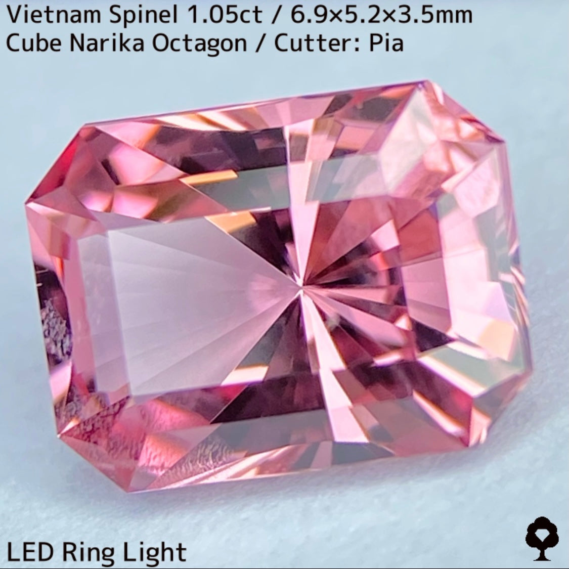 Spinel 1.056ct / Vietnam / Cube Narika "Made form rough stone”