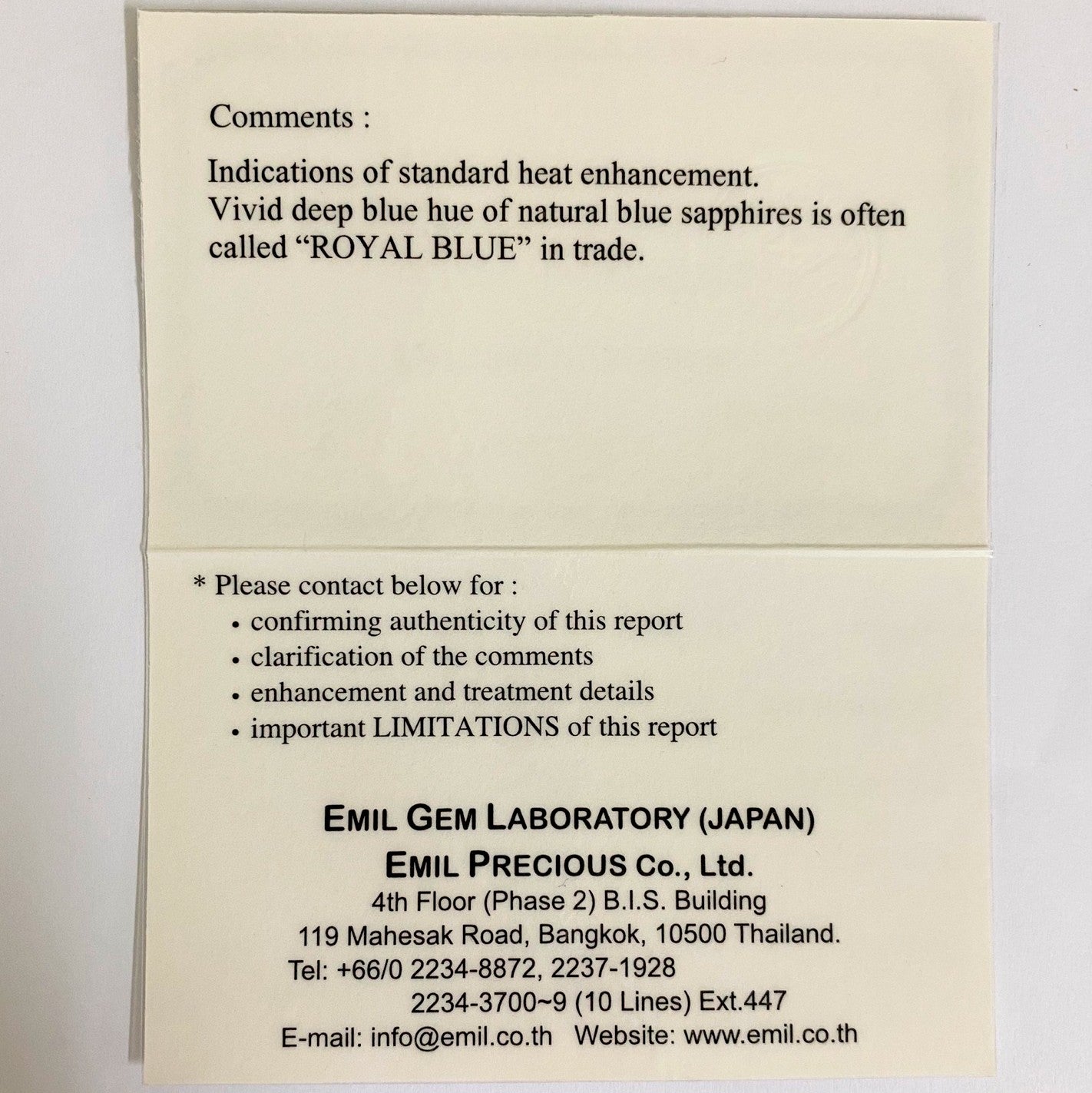 Royal Blue Sapphire 0.458ct / Burma