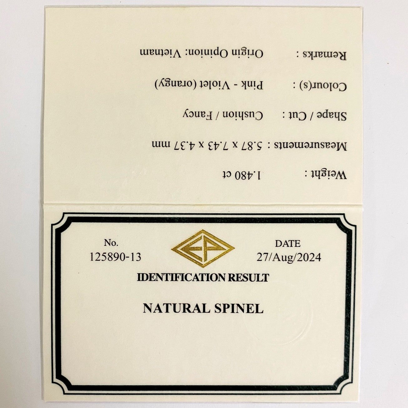 Spinel 1.480ct / Vietnam
