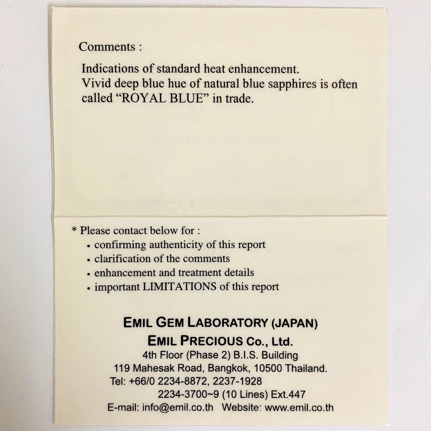 Royal Blue Sapphire 0.475ct / Burma