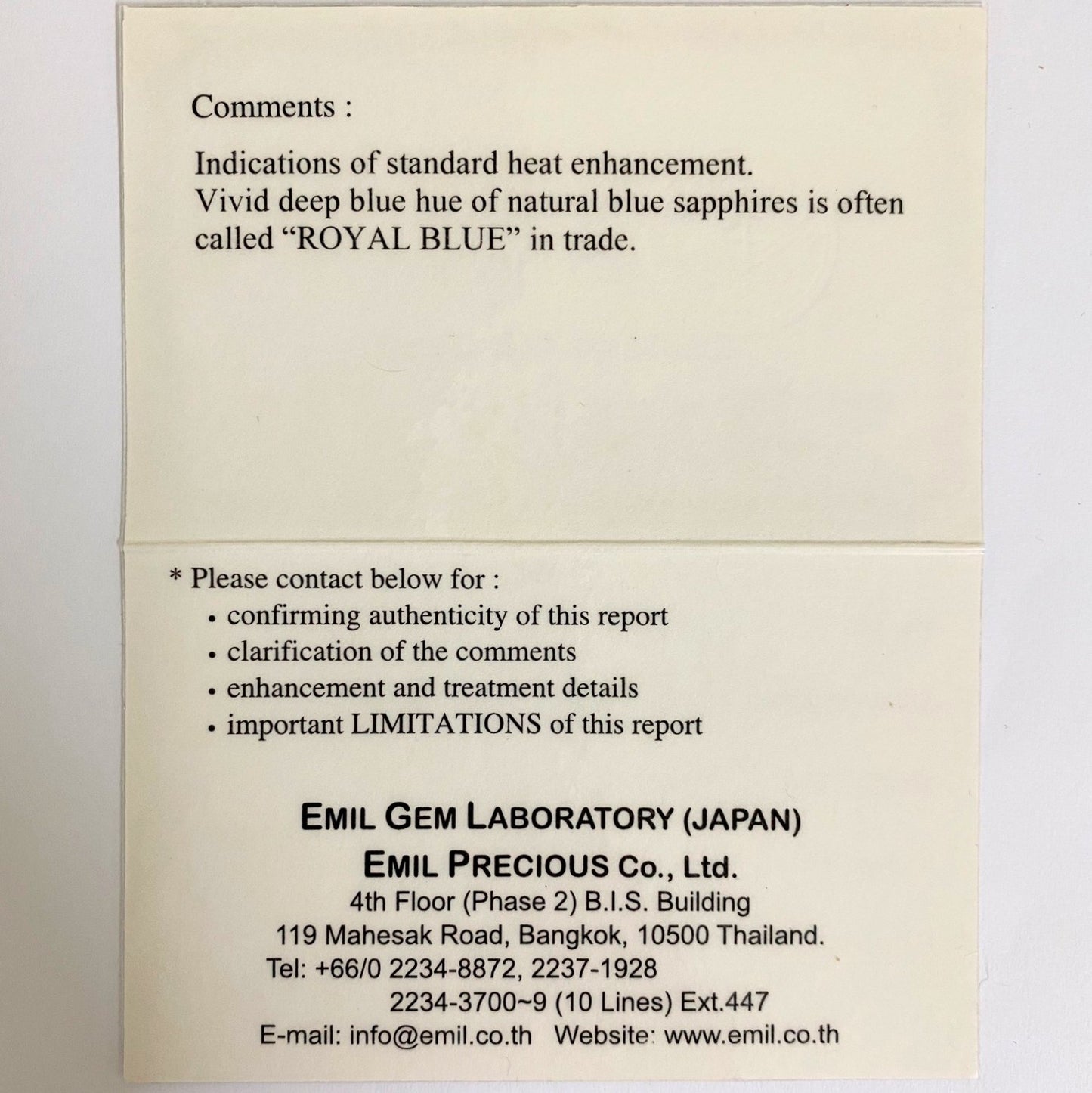 Royal Blue Sapphire 1.028ct / Burma / Table Cube cut