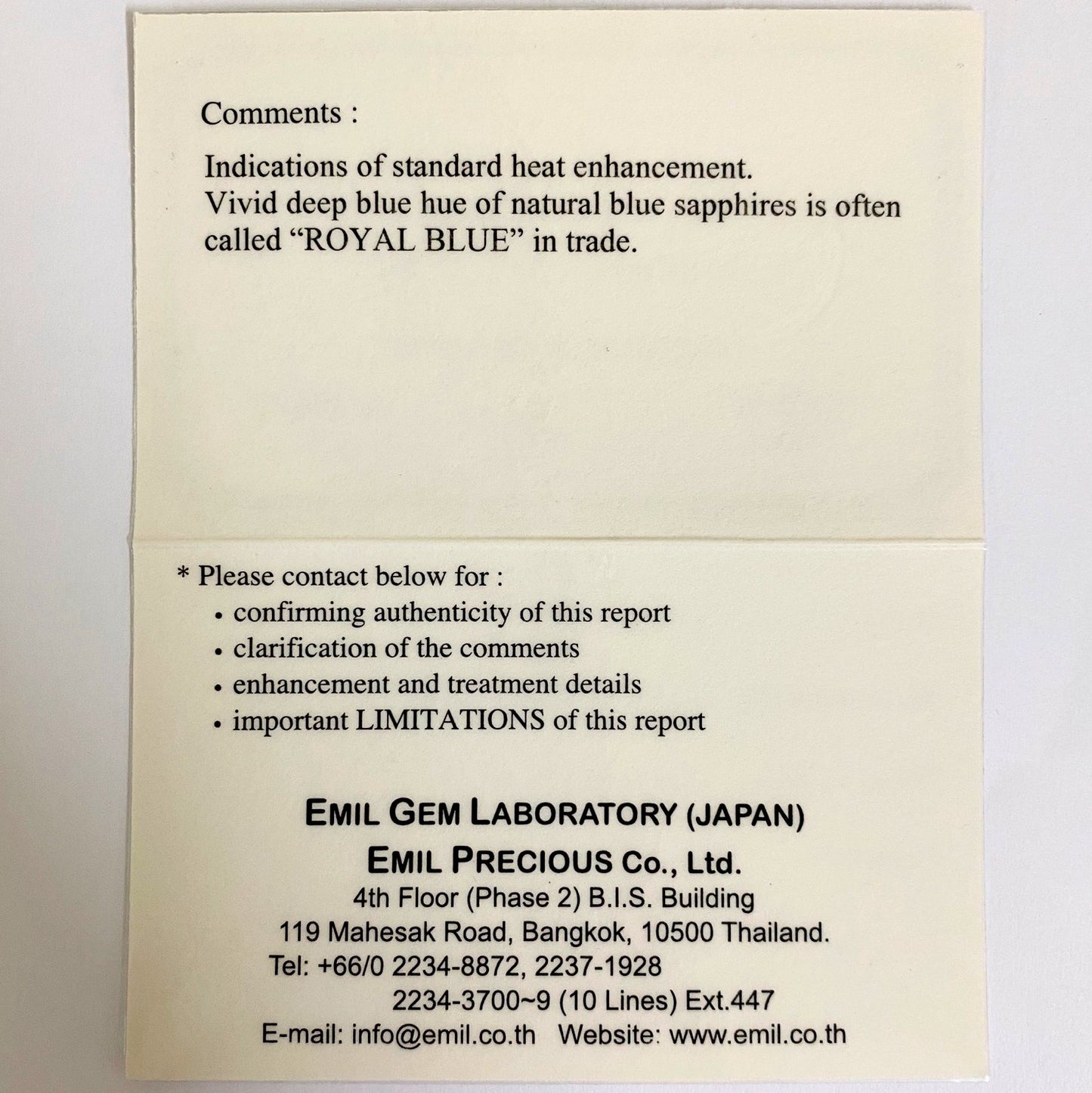 Royal Blue Sapphire 0.604ct / Burma