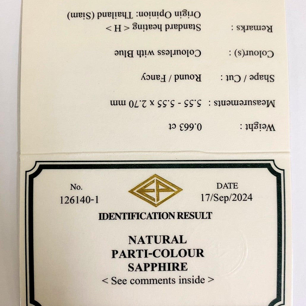 Parti-Color Sapphire 0.663ct / Kanchanaburi
