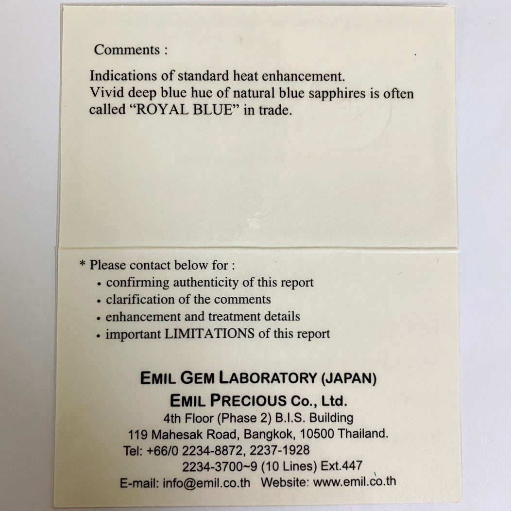 Royal Blue Sapphire 0.897ct / Burma