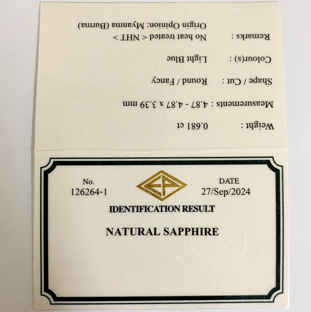 Un-Heat Sapphire 0.681ct / Burma