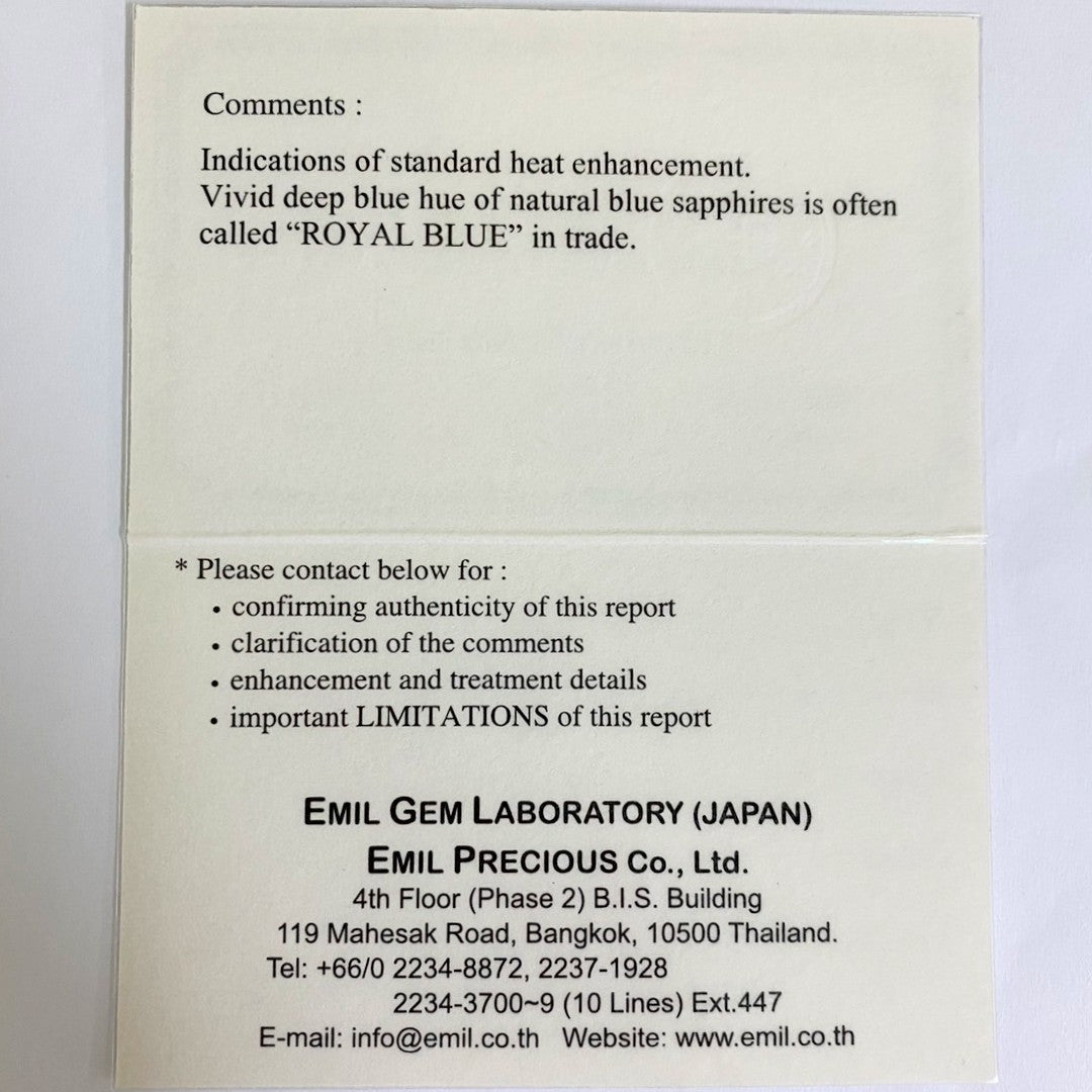 Royal Blue Sapphire 0.705ct / Burma