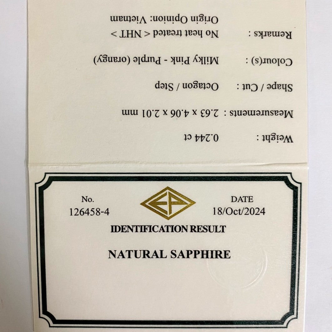 Un-Heat Sapphire 0.244ct / Vietnam