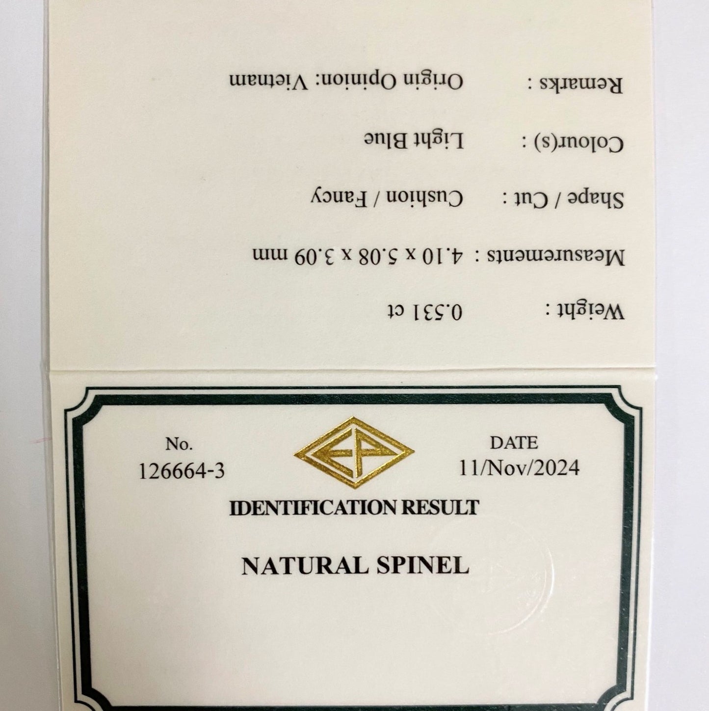 Cobalt Spinel 0.531ct / Vietnam