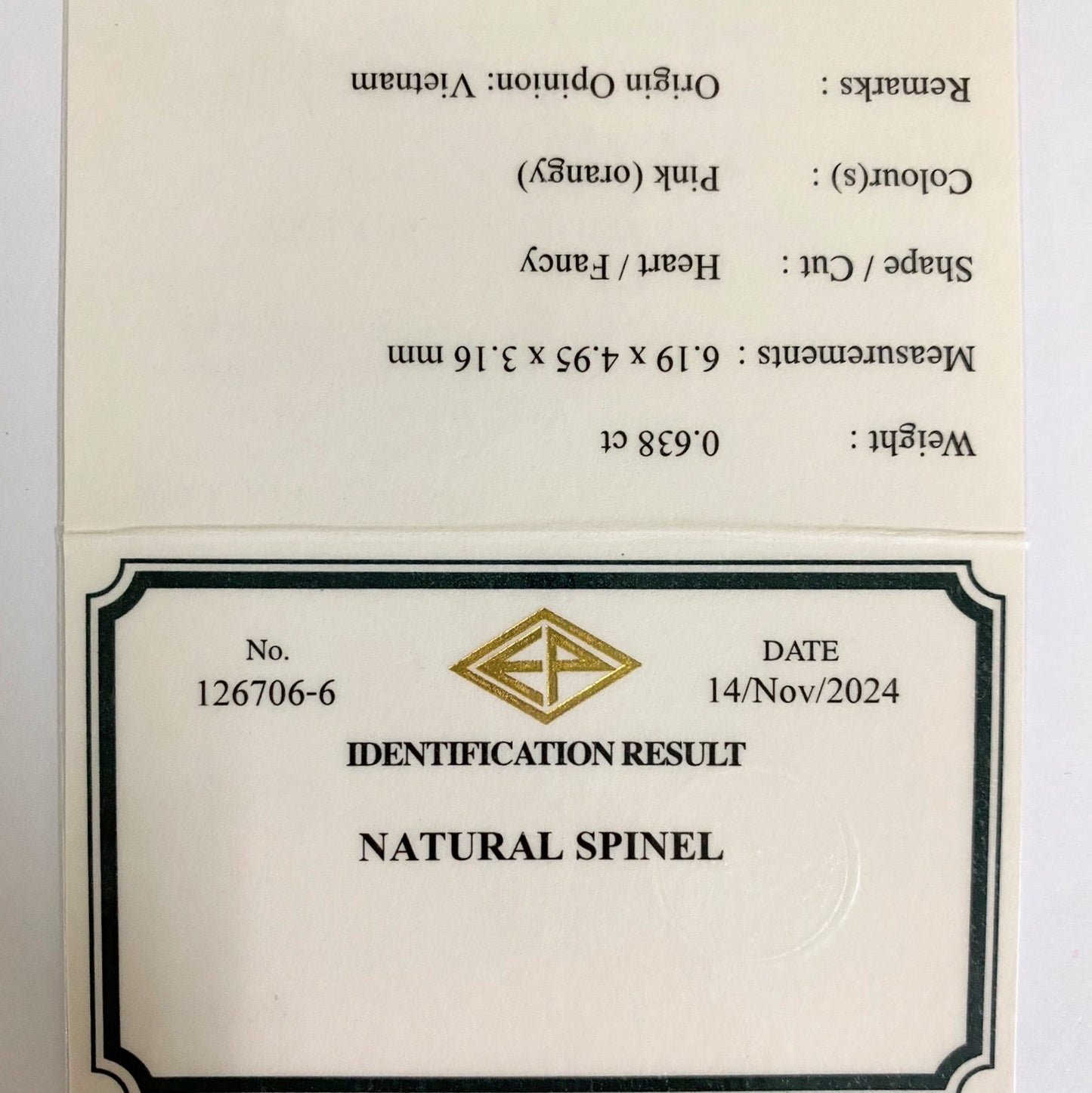 Spinel 0.638ct / Vietnam