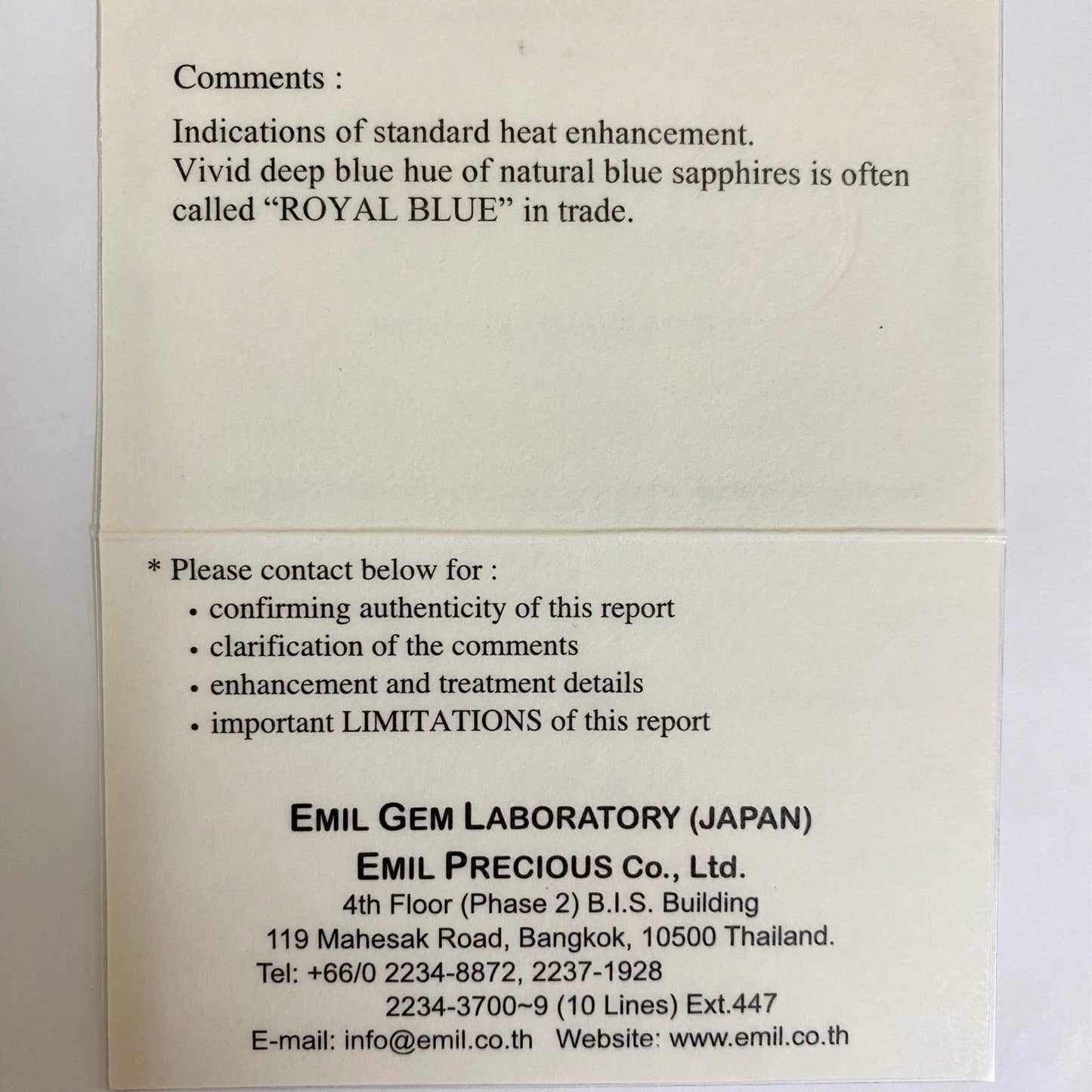 Royal Blue Sapphire 0.954ct / Burma