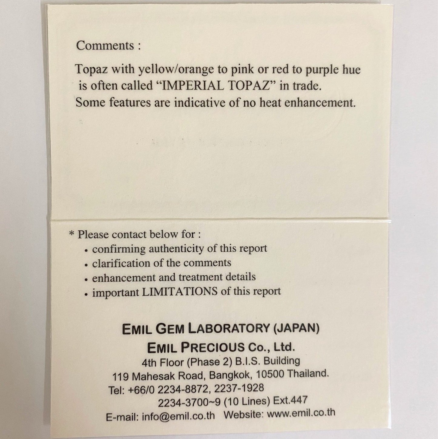 Imperial Topaz 1.012ct