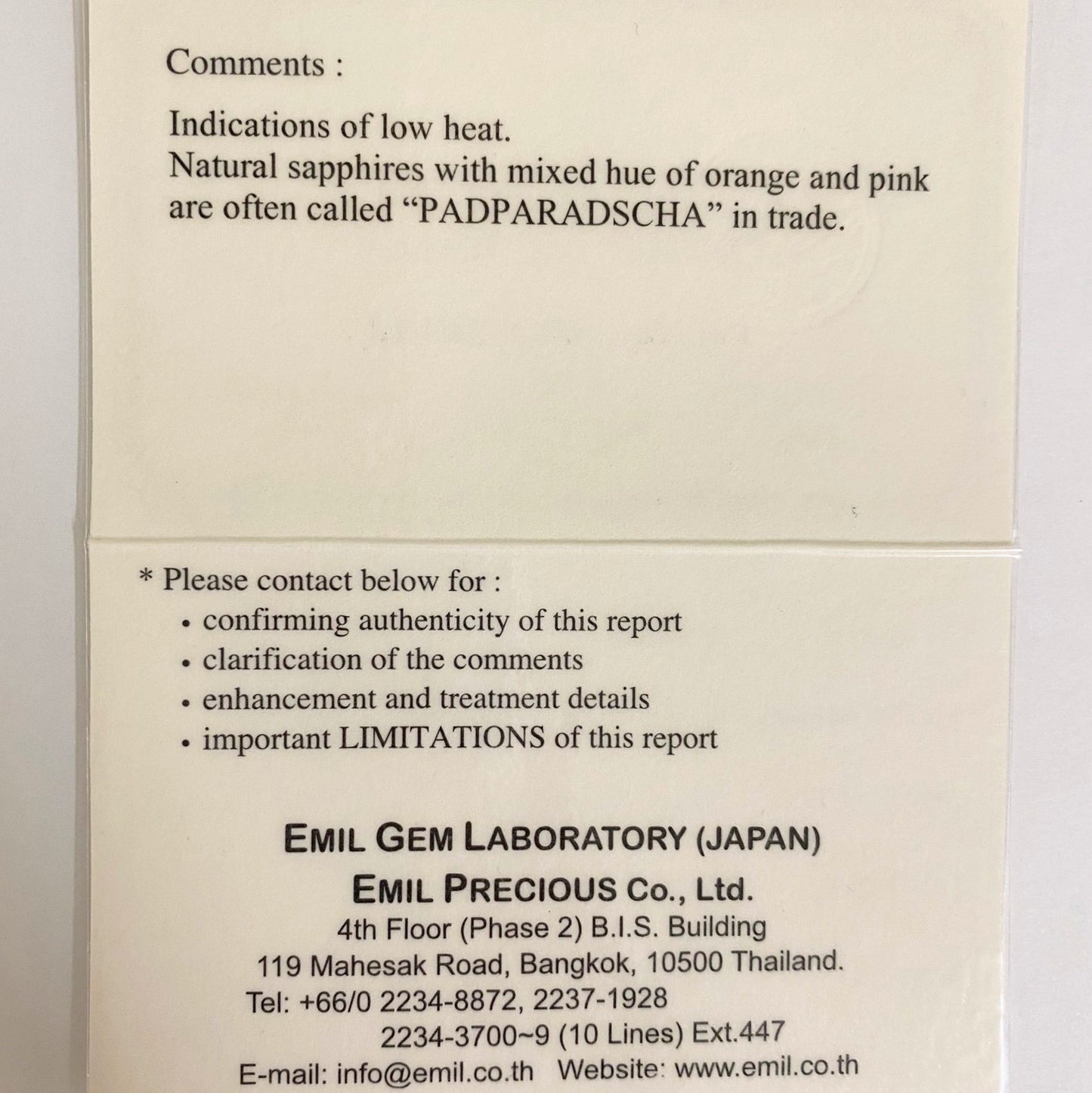 Padparadscha Sapphire 0.881ct / Madagascar