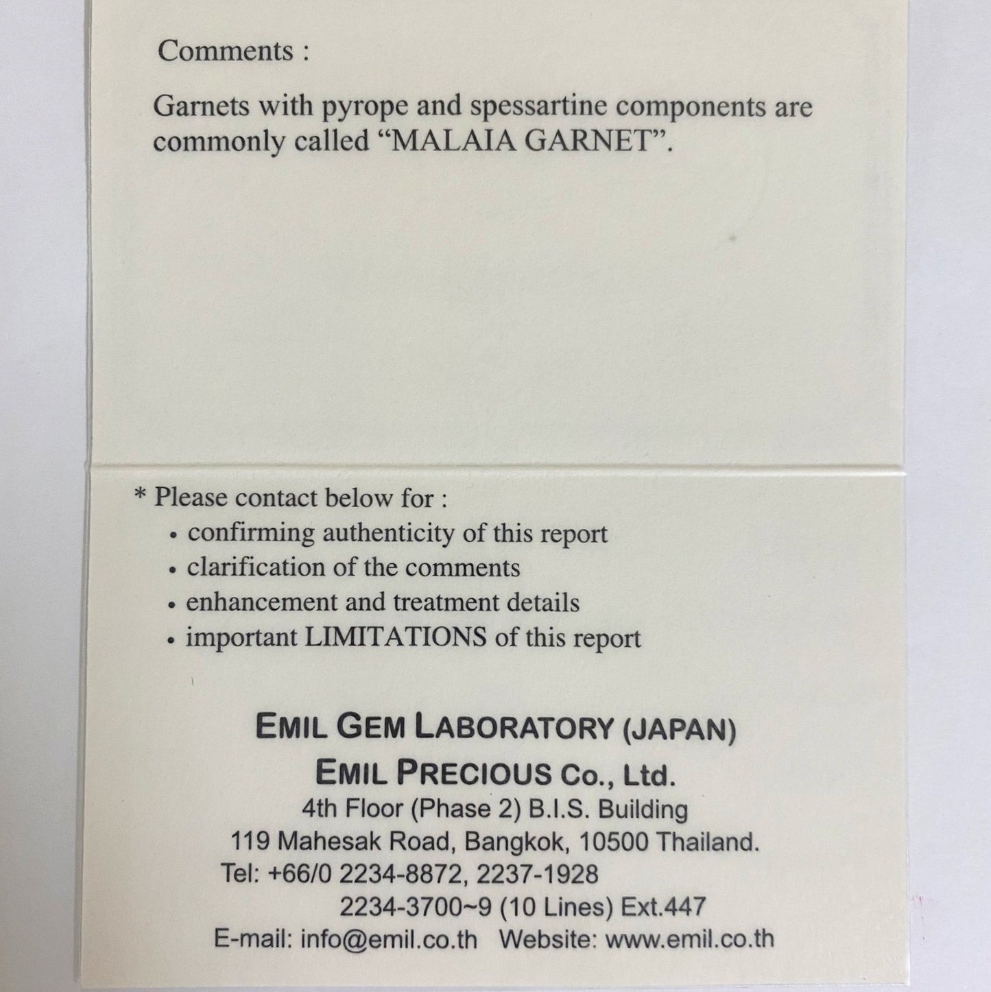 Malaya Garnet 1.094ct