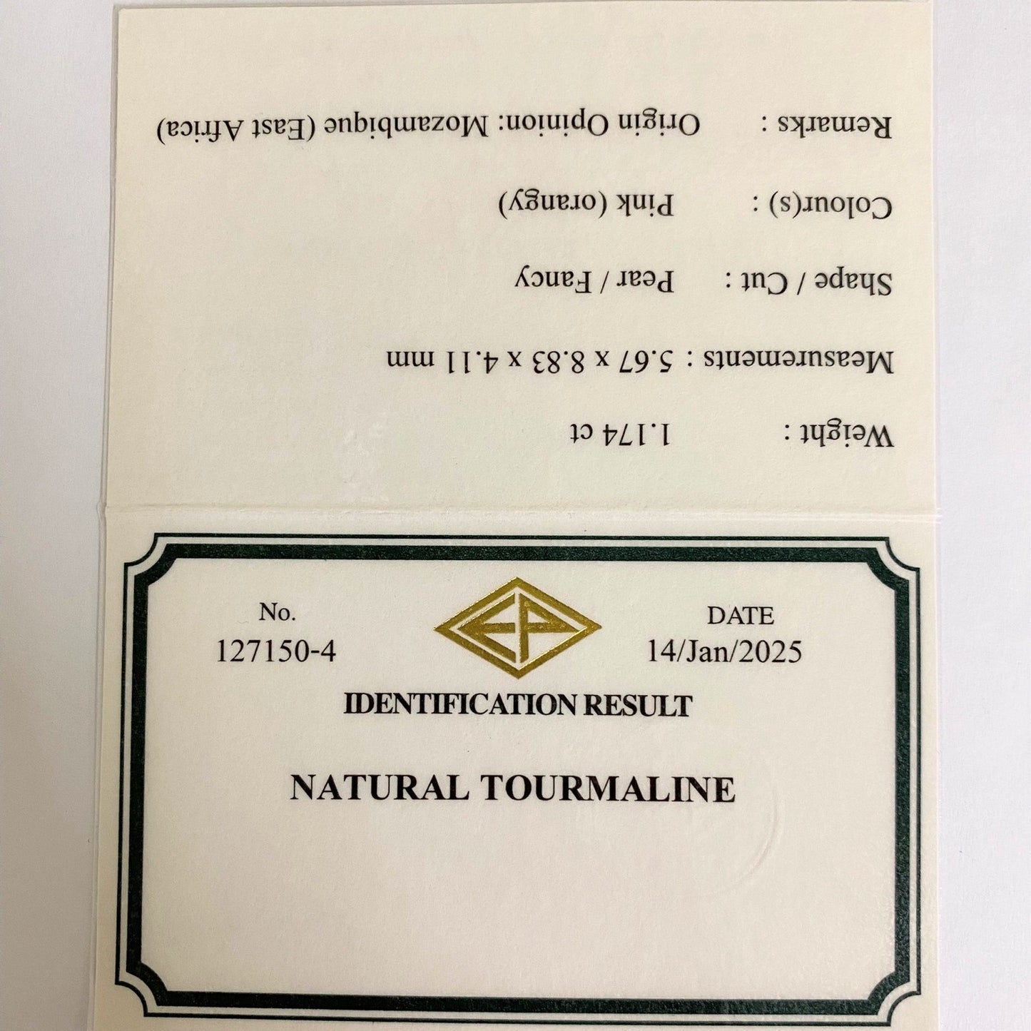 Tourmaline 1.174ct / Mozambique