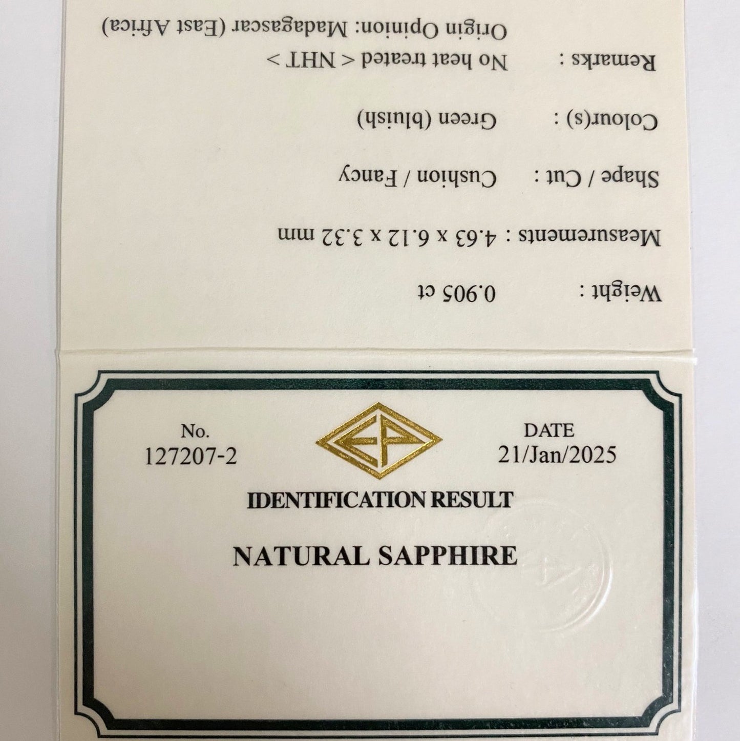 Un-Heat Sapphire 0.905ct / Madagascar