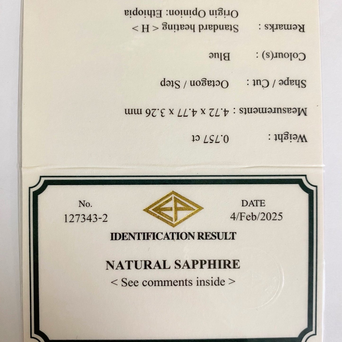 Ethiopia Sapphire 0.757ct