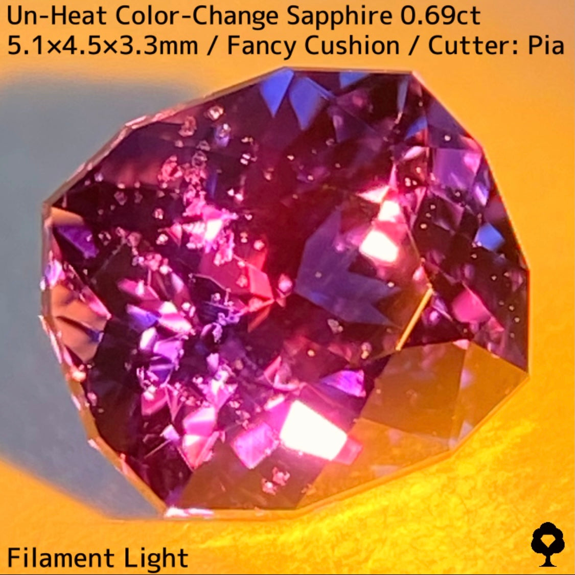 Un-Heat Color Change Sapphire 0.69ct / Tanzania