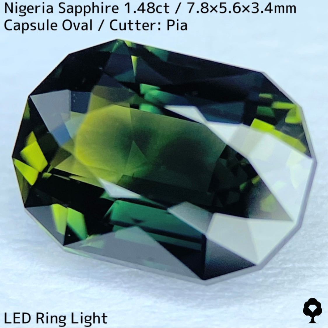 Yellow & Dark Green Sapphire 1.489ct / Nigeria