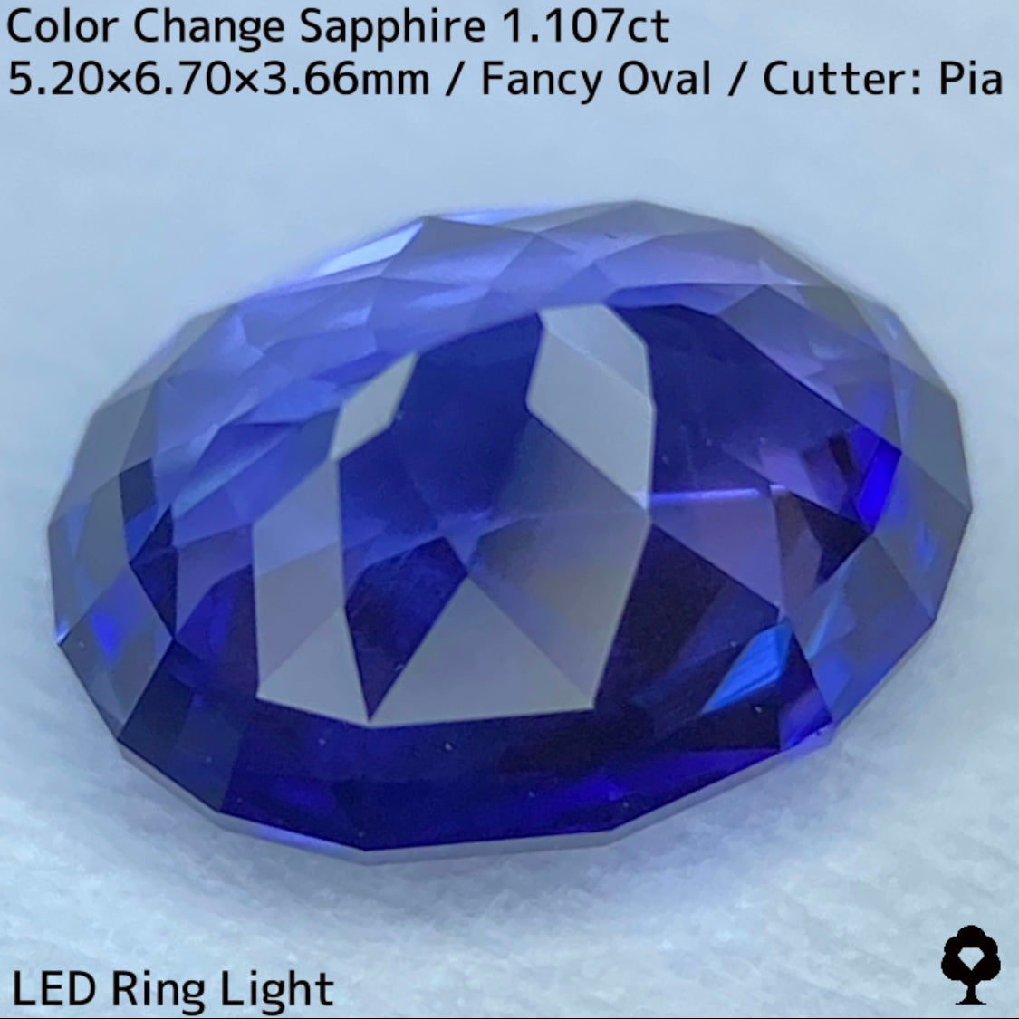 Tanzania color change sapphire 1.107ct ★ Beautiful color change multicolor crystal with a mix of blue, purple, and greenish blue