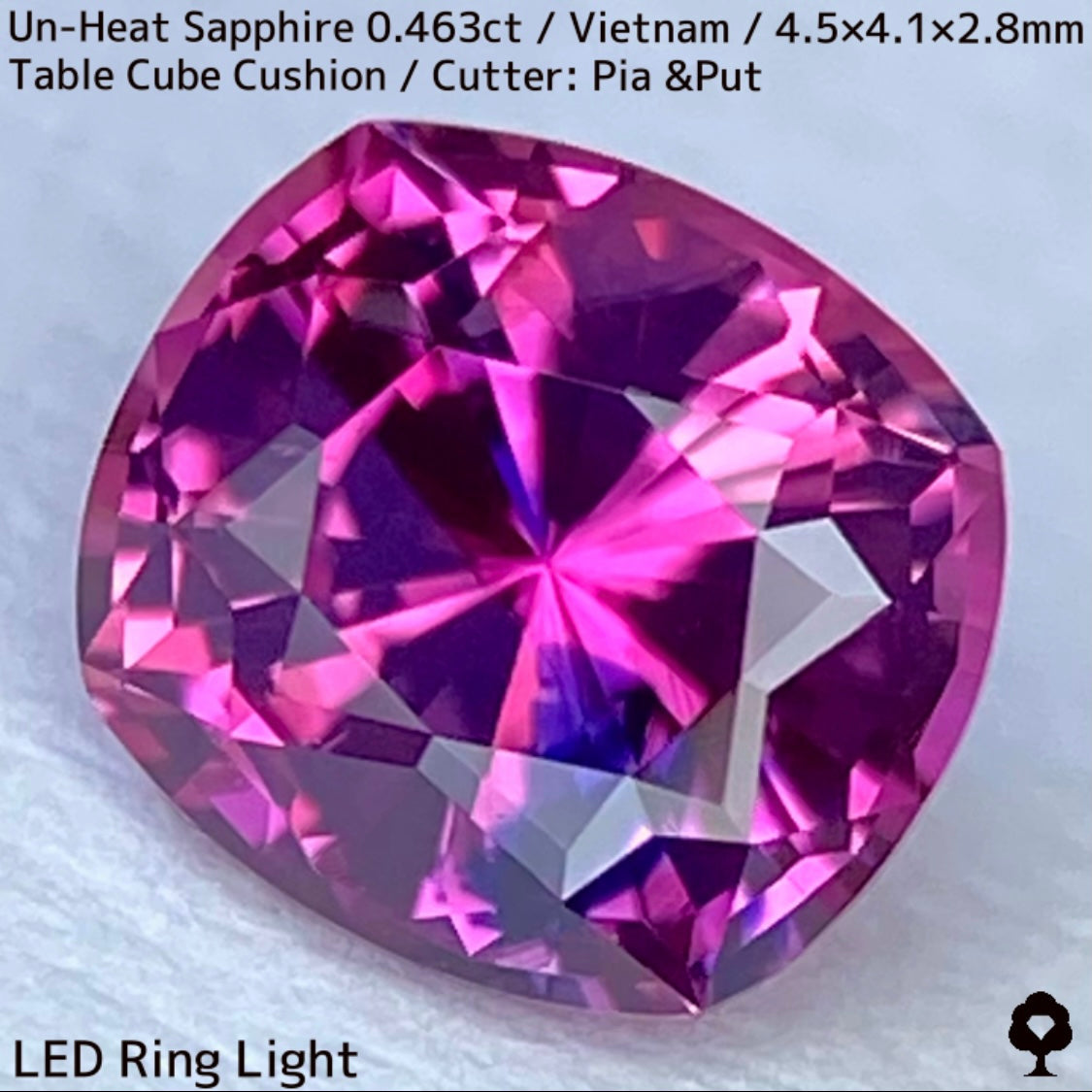 0.463ct unheated sapphire from Vietnam ★ Beautiful purplish pink like a Windsor sapphire, packed with the charm of Vietnamese sapphires