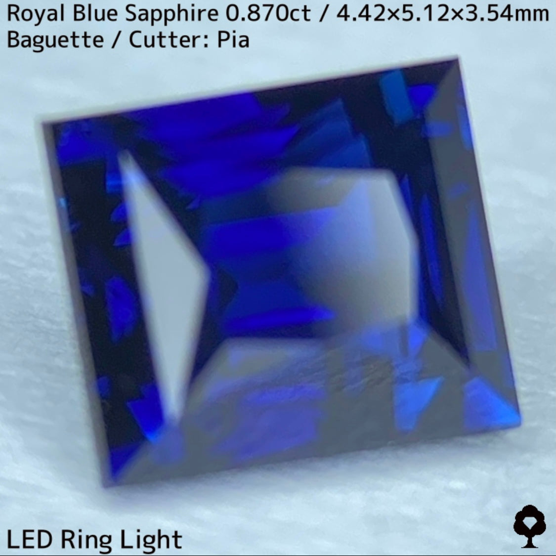 Ethiopian royal blue sapphire 0.870ct★A vivid royal blue emerges from a simple cut★Includes 1.79ct of rough stone