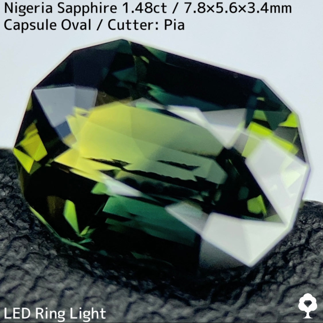 Yellow & Dark Green Sapphire 1.489ct / Nigeria