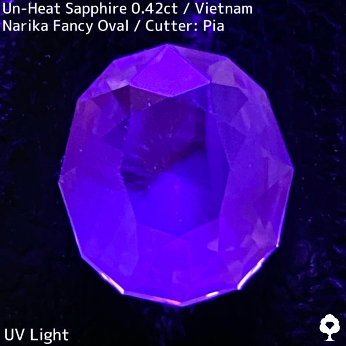 0.426ct unheated Vietnamese sapphire ★ A fantastic silky white with beautiful lemon gold sparkles
