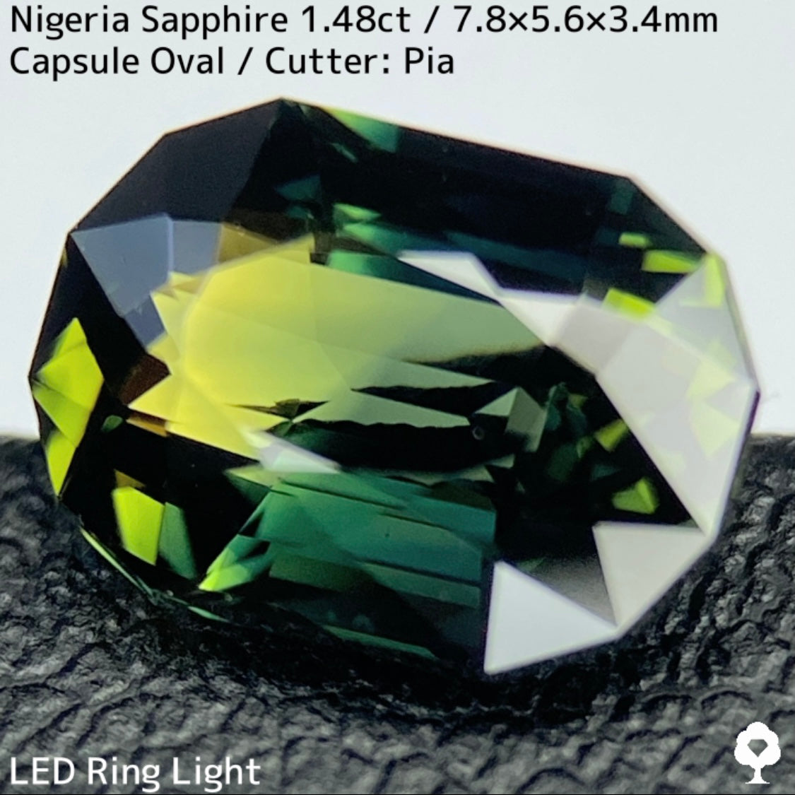 Yellow & Dark Green Sapphire 1.489ct / Nigeria