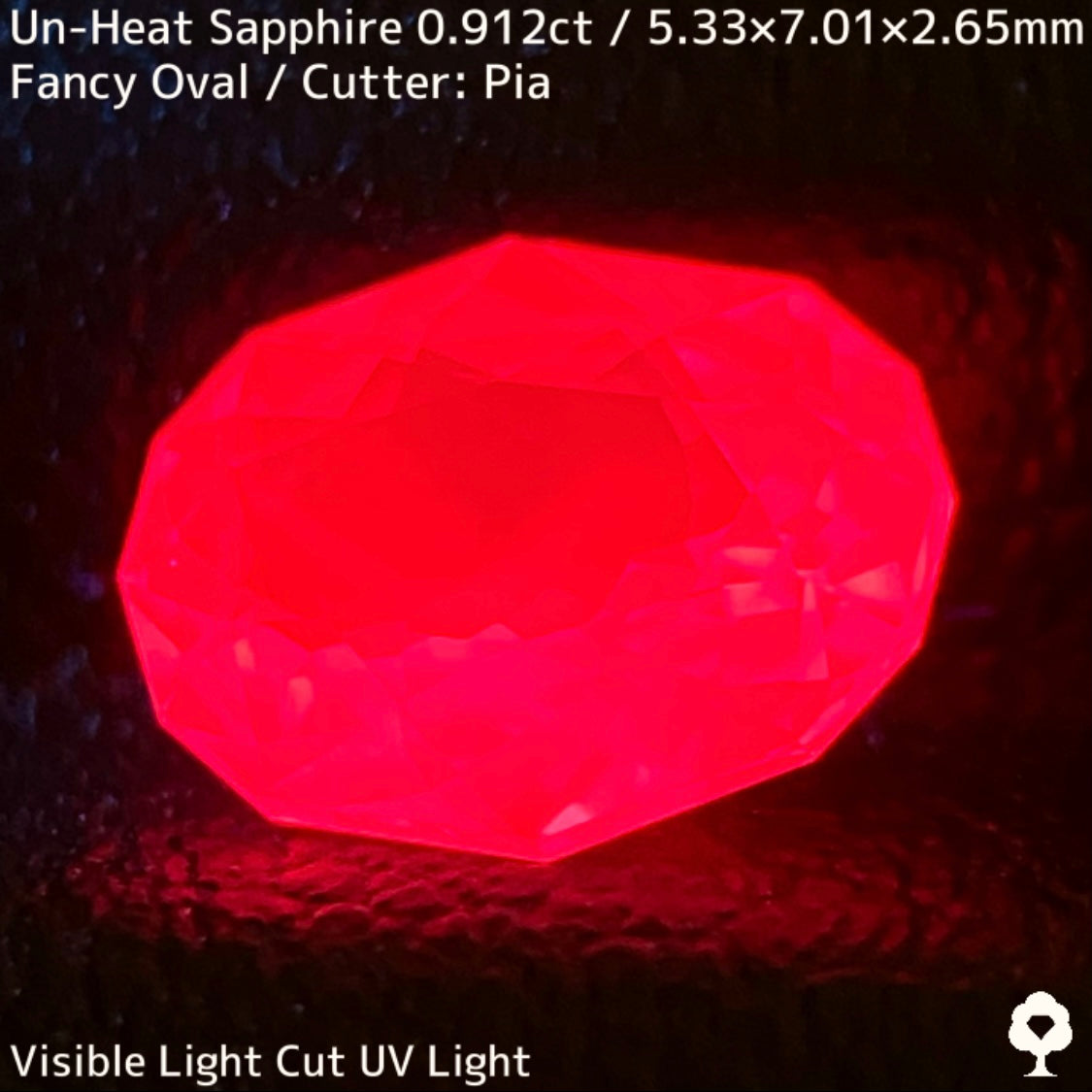 0.912ct unheated sapphire from Madagascar ★ A rare unheated pink with beautiful crystals and good color retention