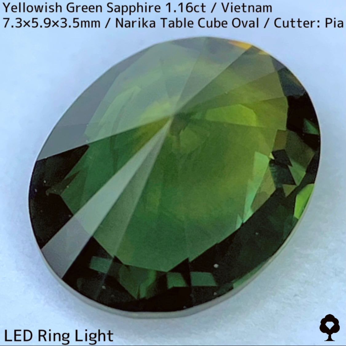 Yellowish green Sapphire 1.16ct / Vietnam
