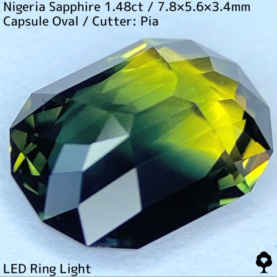 Yellow & Dark Green Sapphire 1.489ct / Nigeria
