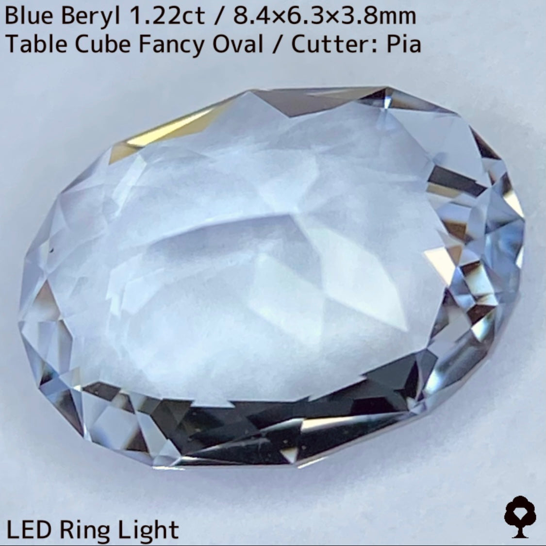 Blue beryl (Masichet) 1.22ct ★ Near colorless, incredibly transparent and sparkling beautiful crystal
