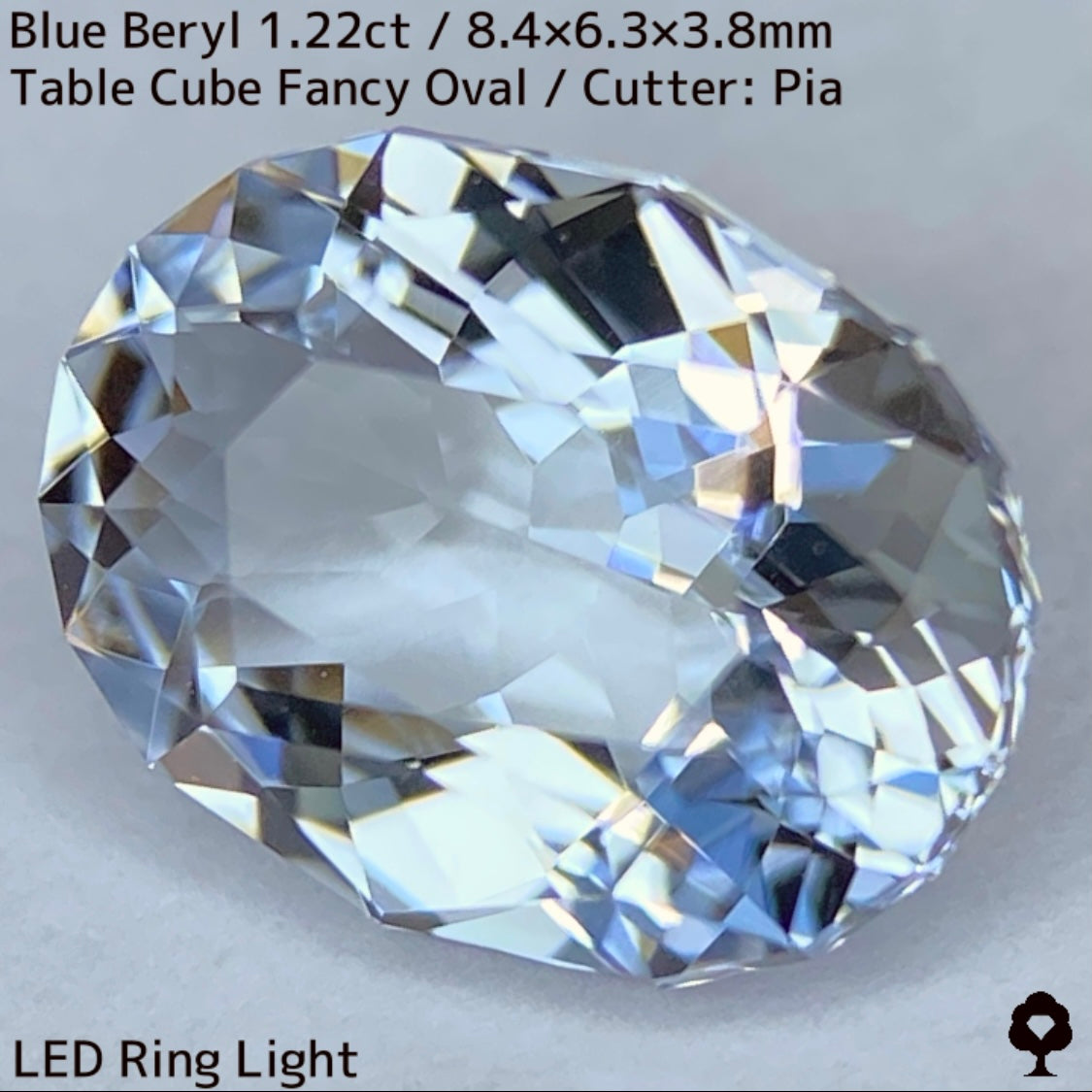 Blue beryl (Masichet) 1.22ct ★ Near colorless, incredibly transparent and sparkling beautiful crystal
