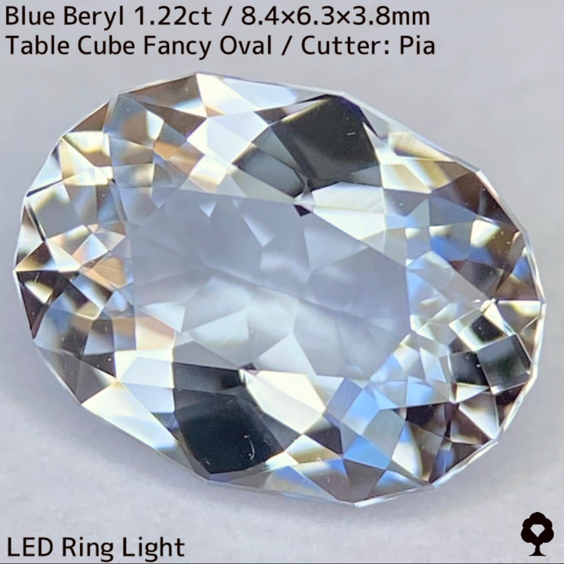 Blue beryl (Masichet) 1.22ct ★ Near colorless, incredibly transparent and sparkling beautiful crystal