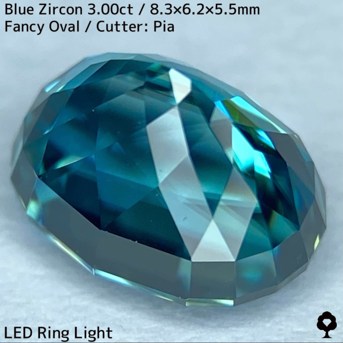Greenish Blue Zircon 3.00ct / Cambodia