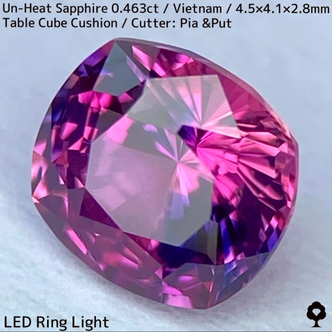 0.463ct unheated sapphire from Vietnam ★ Beautiful purplish pink like a Windsor sapphire, packed with the charm of Vietnamese sapphires