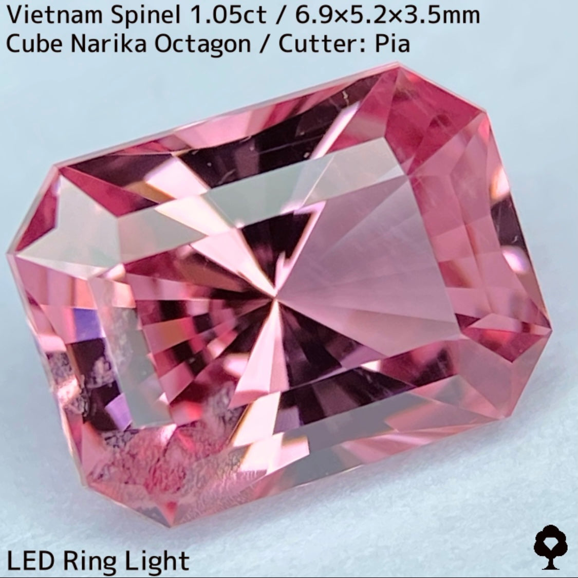 Spinel 1.056ct / Vietnam / Cube Narika "Made form rough stone”