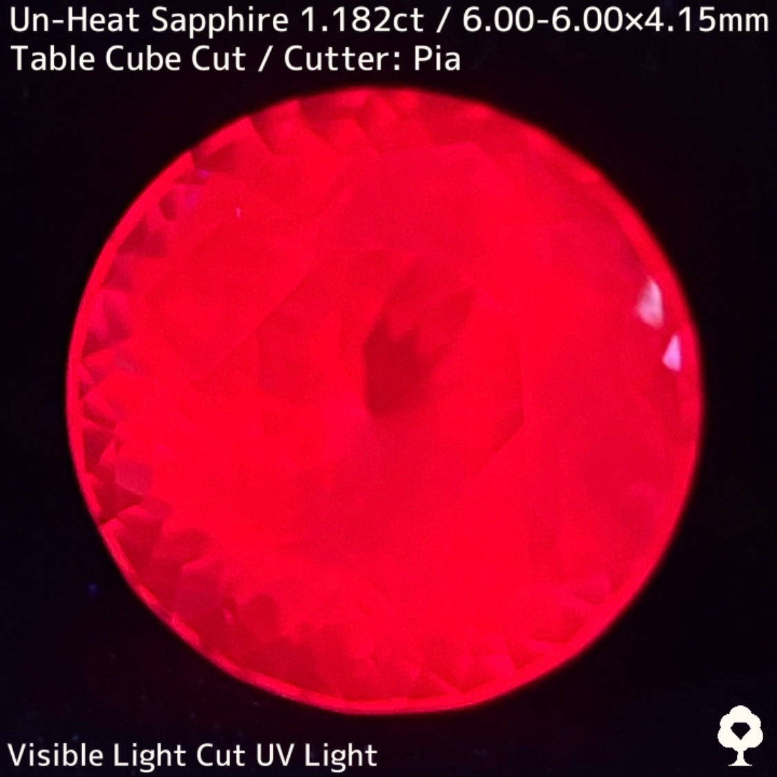1.182ct unheated Sri Lankan sapphire ★ Flower cut in full bloom with blazing purple and pink
