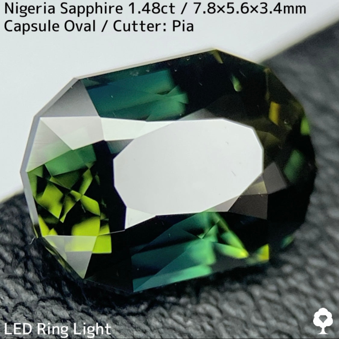 Yellow & Dark Green Sapphire 1.489ct / Nigeria