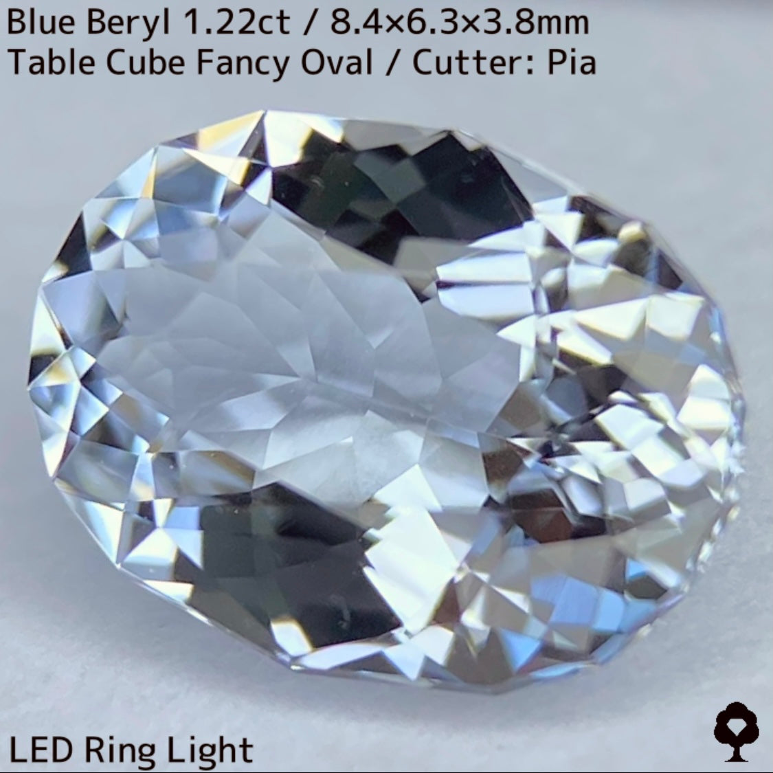 Blue beryl (Masichet) 1.22ct ★ Near colorless, incredibly transparent and sparkling beautiful crystal