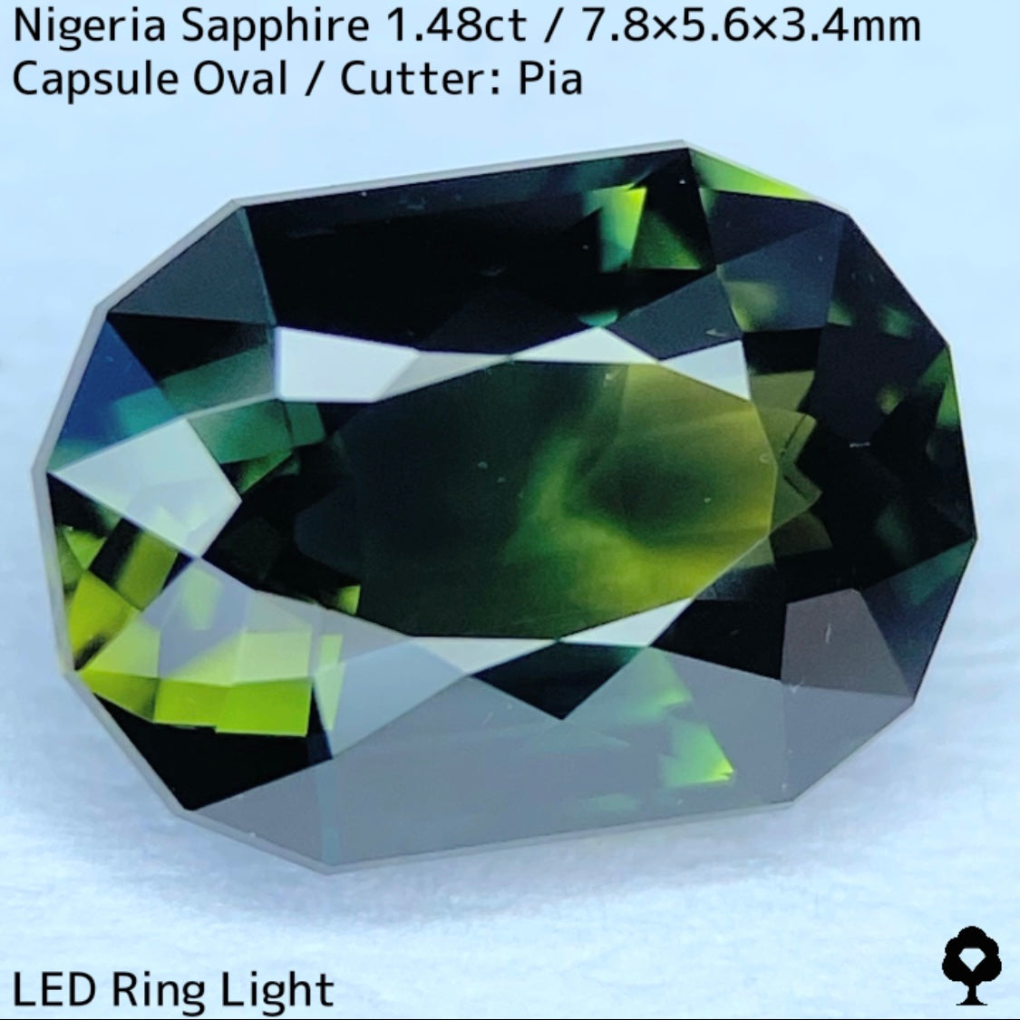 Yellow & Dark Green Sapphire 1.489ct / Nigeria
