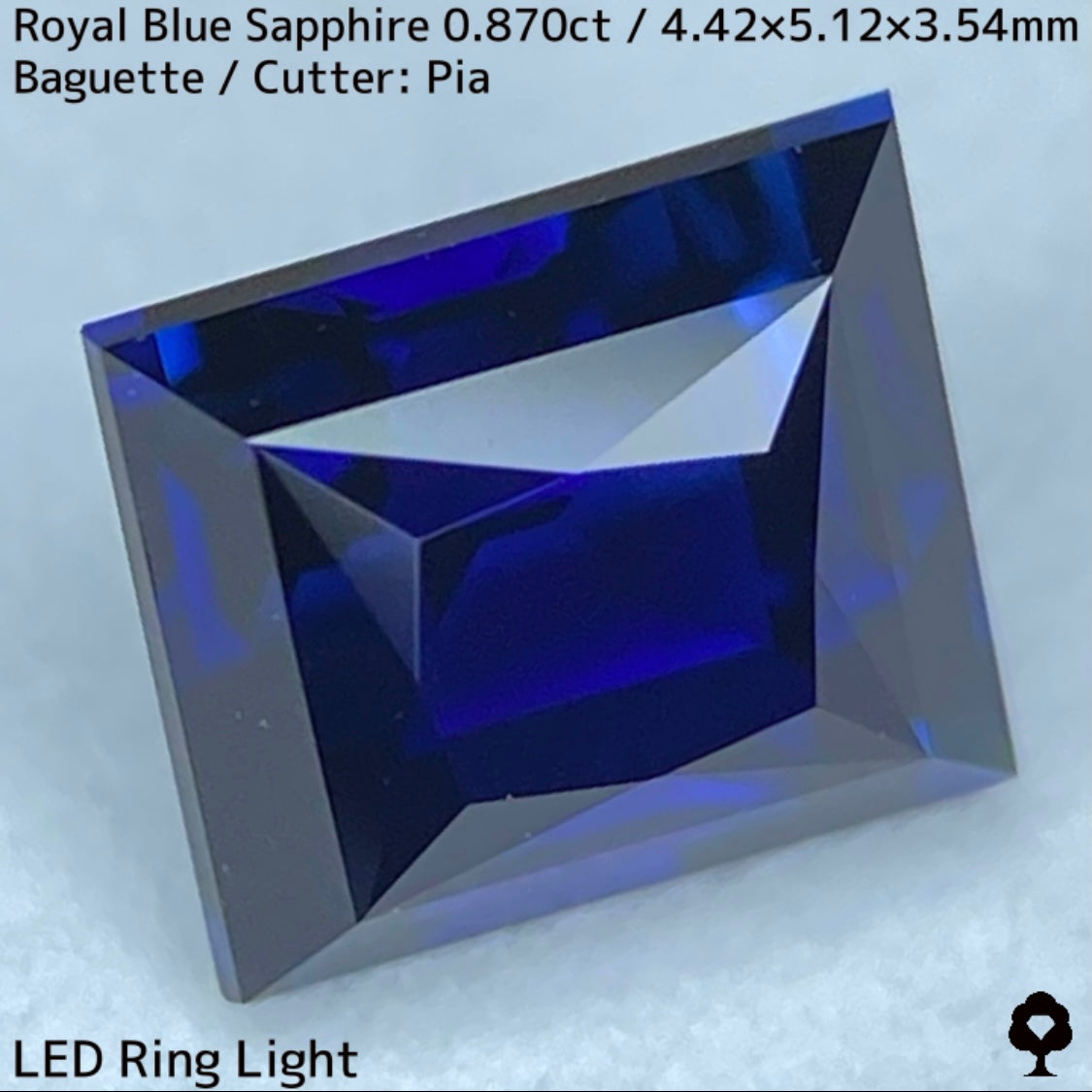 Ethiopian royal blue sapphire 0.870ct★A vivid royal blue emerges from a simple cut★Includes 1.79ct of rough stone