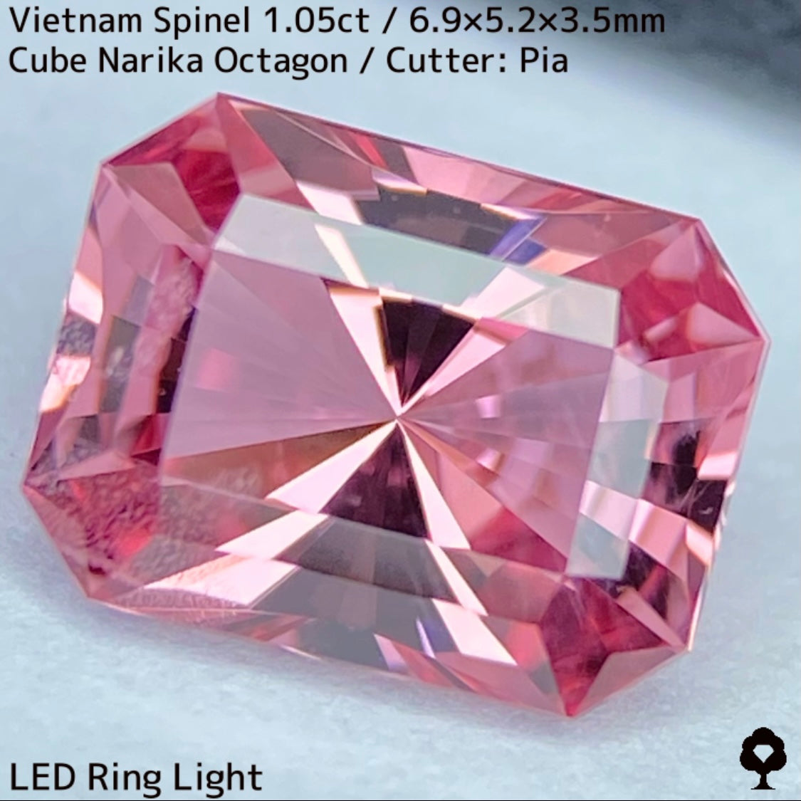 Spinel 1.056ct / Vietnam / Cube Narika "Made form rough stone”