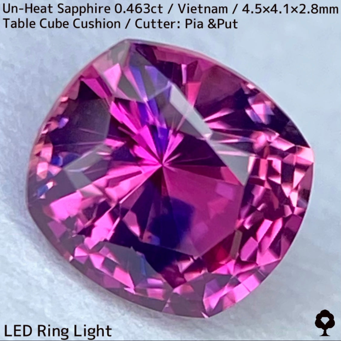 0.463ct unheated sapphire from Vietnam ★ Beautiful purplish pink like a Windsor sapphire, packed with the charm of Vietnamese sapphires