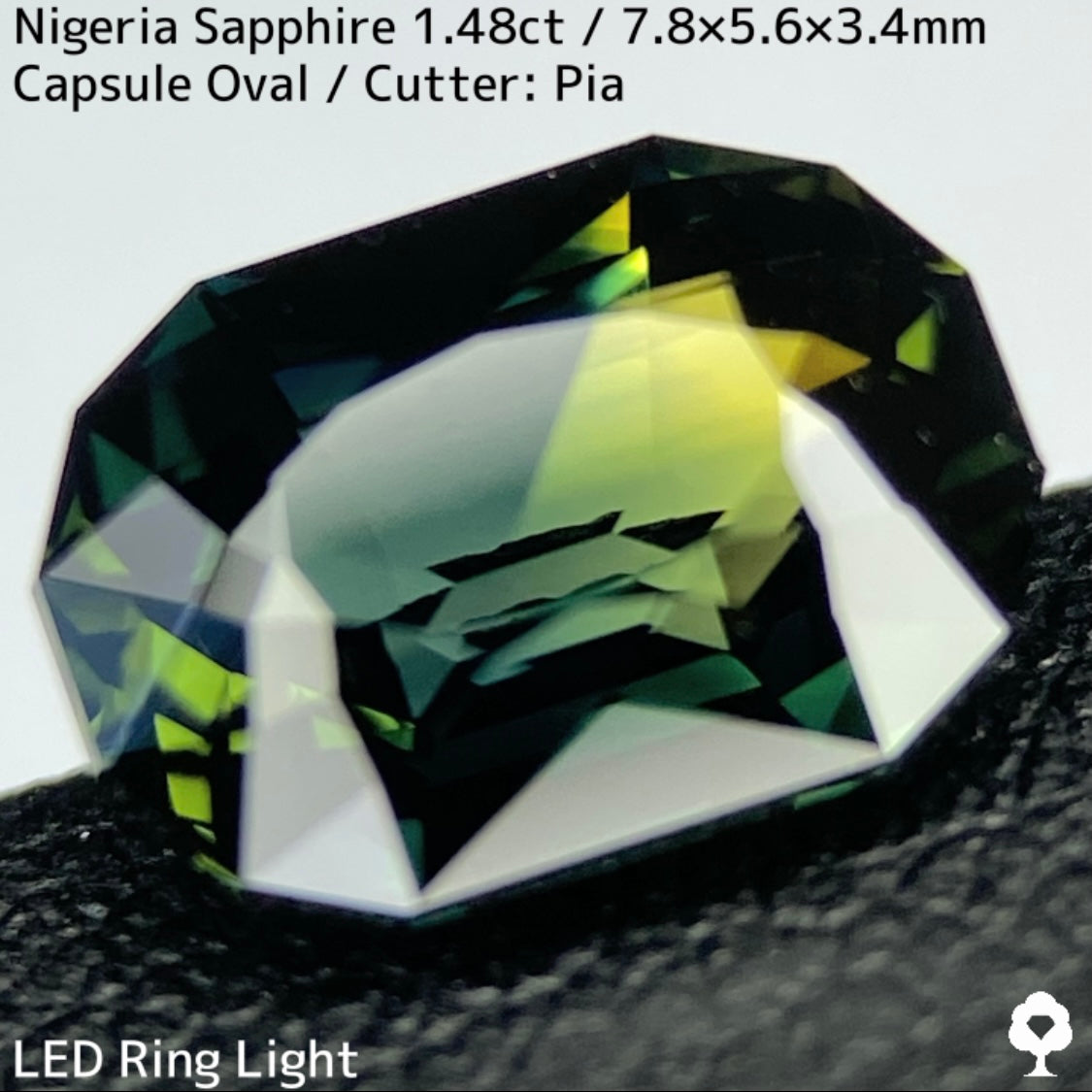 Yellow & Dark Green Sapphire 1.489ct / Nigeria